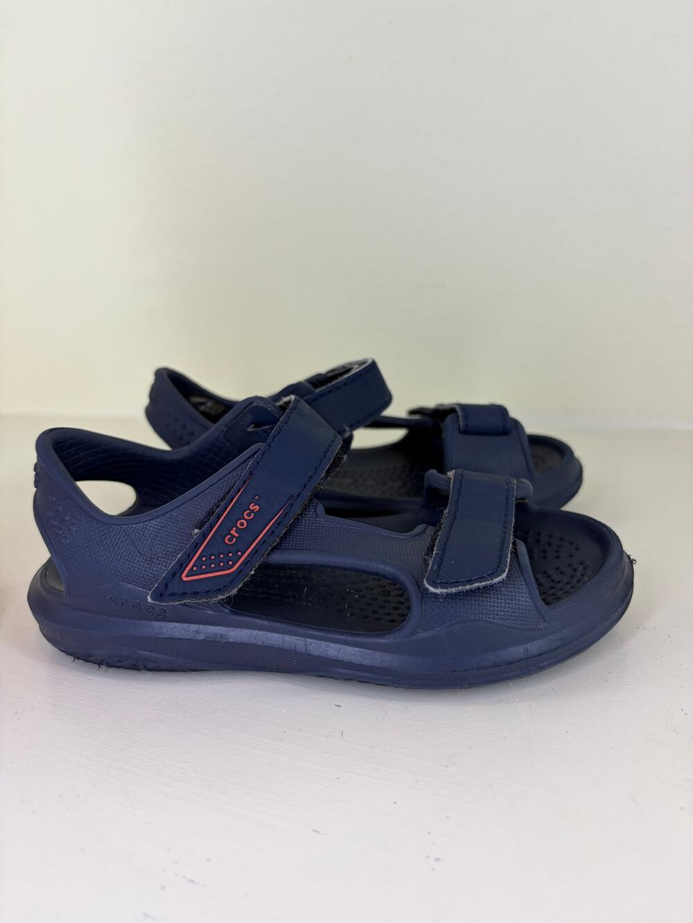 CROCS Boys Navy Blue Sandals size 8